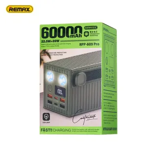 پاوربانک کانتینری ریمکس مدل RPP-609 Pro ظرفیت 60000 میلی آمپر ساعت