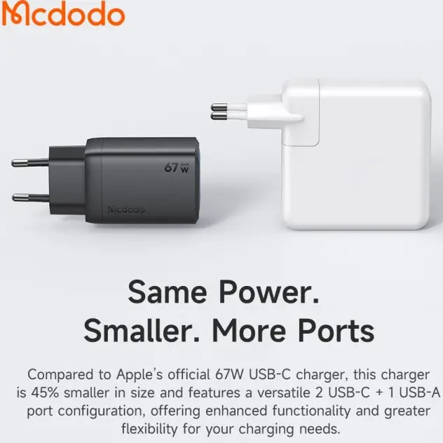 شارژر دیواری مک دودو 67w مدل Mcdodo CH-097
