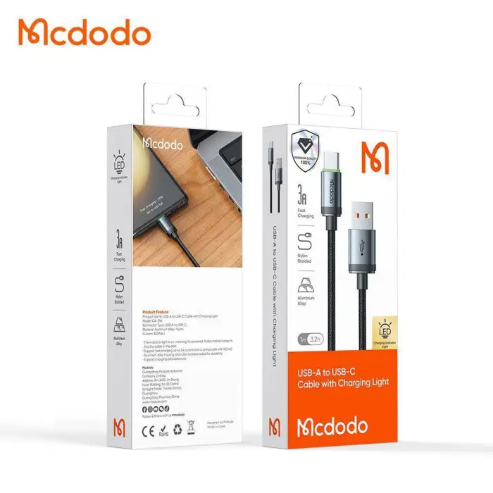 کابل تبدیل USB به USB-C مک‌دودو مدل CA-3960
