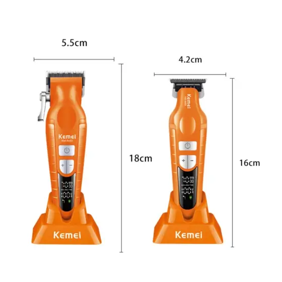 ست دو عددی ماشین اصلاح حجم زن و خط زن حرفه‌ای کیمی مدل KM-8543