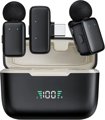ست میکروفن بی سیم مدل SX-35 MINI با درگاه اتصال لایتنینگ و تایپ سی