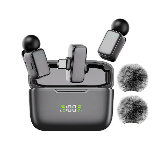 ست میکروفن بی سیم مدل SX-35 MINI با درگاه اتصال لایتنینگ و تایپ سی