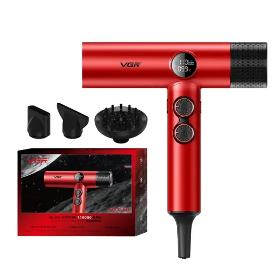 سشوار برس‌دار چرخشی 1900 وات وی جی ار مدل V-401، موتور AC