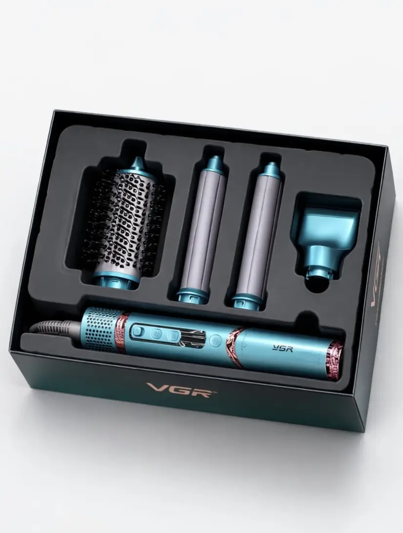 سشوار برس‌دار حالت‌دهنده 1000 وات وی جی ار مدل V-474 4in1