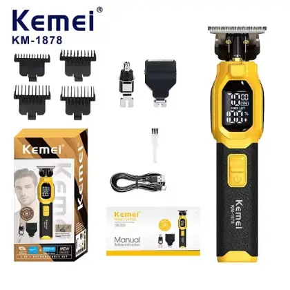 ماشین اصلاح خط‌زن سر و صورت شارژی کیمی مدل KM-1878 3in1