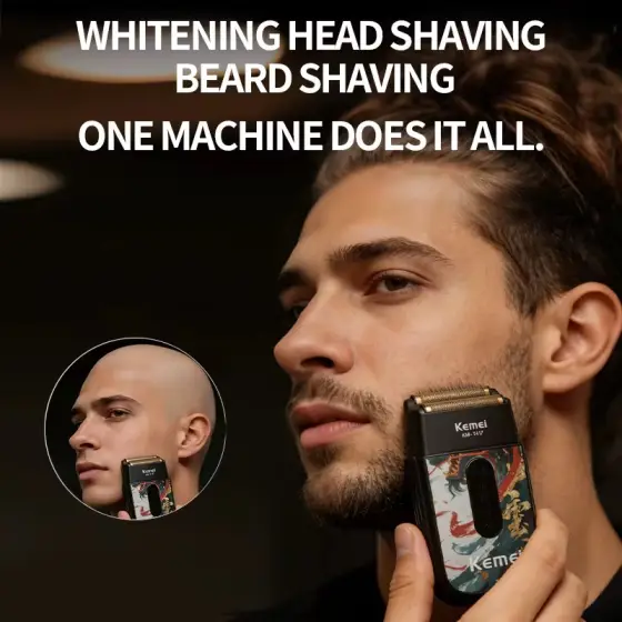 شیور موی صورت شارژی کیمی مدل km-t417