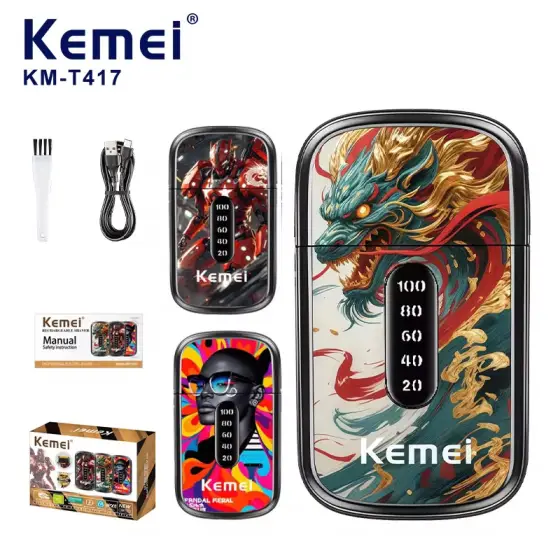 شیور موی صورت شارژی کیمی مدل km-t417