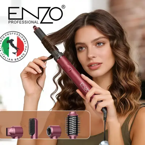 سشوار حرفه‌ای برس‌دار 1500 وات انزو پروفیشینال 5in1 مدل EN-502