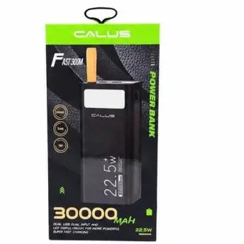 پاوربانک 22.5 وات کالیوس مدل fast 301m ظرفیت 30000 میلی‌آمپر ساعت
