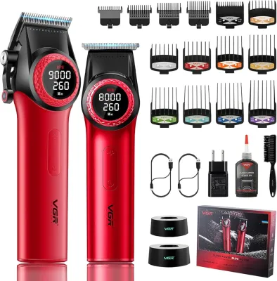 ست ماشین اصلاح موی سر و صورت شارژی وی جی ار مدل v-001 v--977 pro