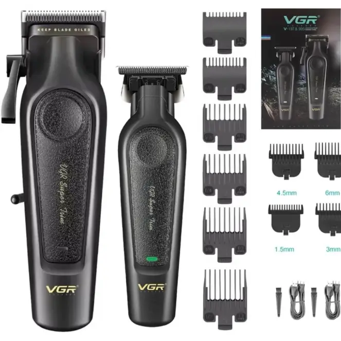 ست ماشین اصلاح حرفه‌ای وی جی آر مدل V-197 و V-995