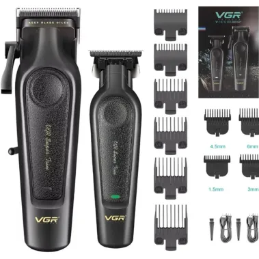 ست ماشین اصلاح حرفه‌ای وی جی آر مدل V-197 و V-995