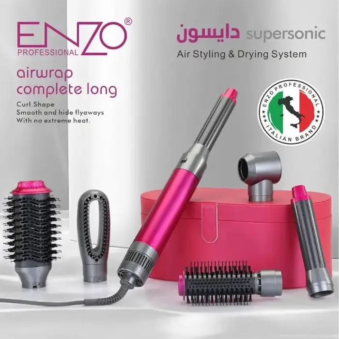 سشوار انزو مدل EN‑4133 | سشوار 6 کاره حرفه‌ای با فناوری یون و قابلیت Hair Styling