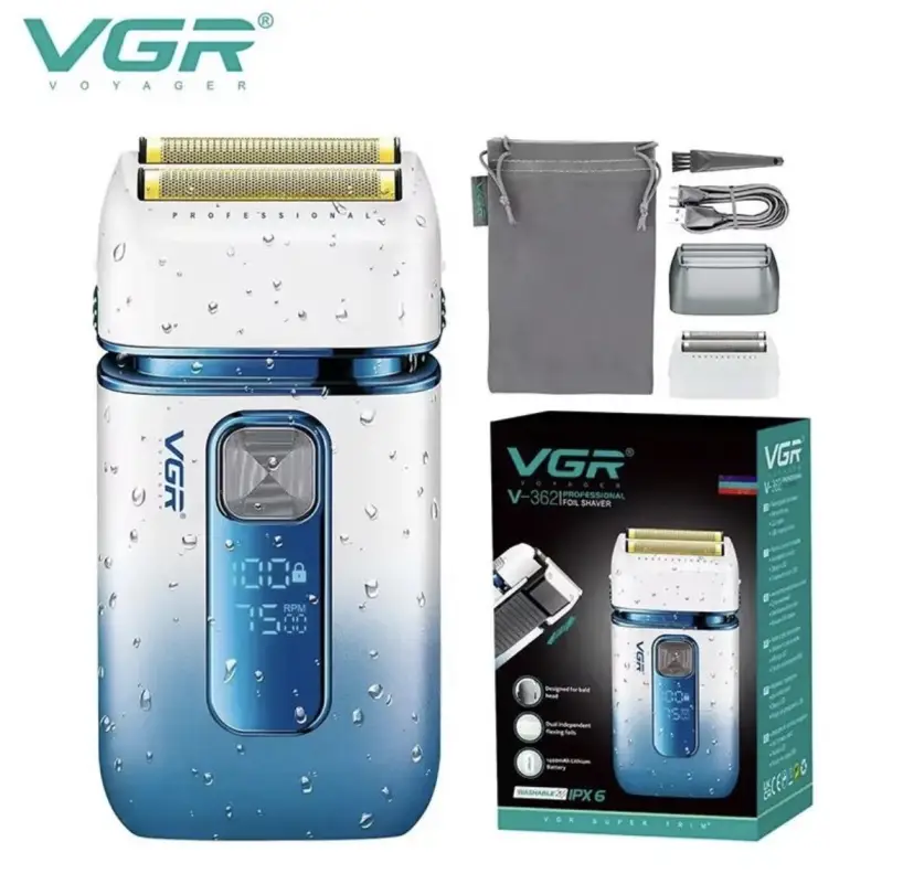 شیور فویلی حرفه‌ای اصلاح صورت وی جی آر مدل V-362