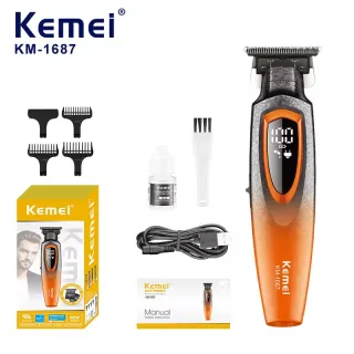 ماشین اصلاح خط‌زن سر و صورت شارژی کیمی مدل km-1687 با برش مستقیم