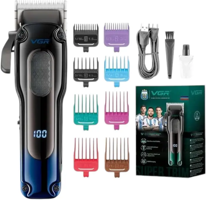 ماشین اصلاح حجم‌زن موی سر و صورت شارژی وی‌جی‌ار مدل V-013