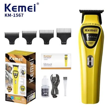ماشین اصلاح خط‌زن سر و صورت کیمی مدل KM-1567 با برش مستقیم
