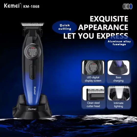 ماشین اصلاح خط زن موی سر شارژی کیمی مدل KM-1868