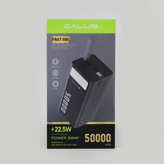 پاوربانک کالوس مدل FAST 500 ظرفیت 50000 میلی آمپر ساعت