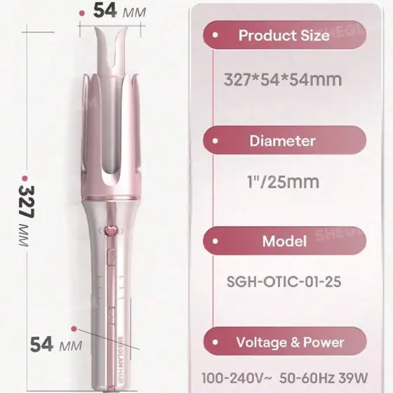 فر کننده مو سه شاخه شیگلم مدل Triple Barrel Curler 25mm