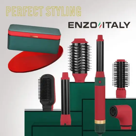 سشوار برس‌دار 6 کاره ENZO Professional مدل EN-6222، توان 1500 وات