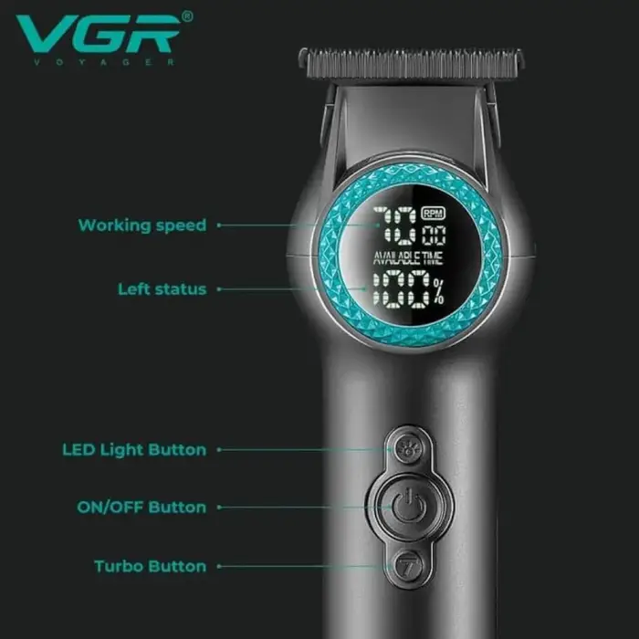 ماشین اصلاح موی سر و صورت VGR مدل V-990 | تیغه سرامیکی و موتور توربو