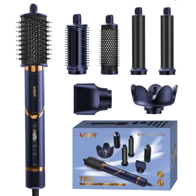 سشوار 7 کاره برس دار حالت دهنده 1400 وات وی جی آر مدل V-477