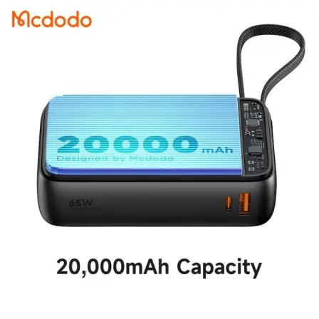 پاوربانک مک‌دودو Mcdodo مدل MC-6370 ظرفیت 20000 mAh - توان 65 وات