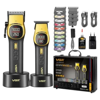 ست ماشین اصلاح حجم زن و خط زن حرفه‌ای وی جی آر مدل V-885S2