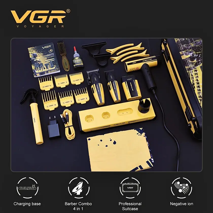 ست چمدانی حرفه‌ای 4 کاره وی جی آر مدل V-285 S4