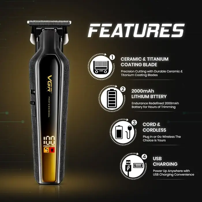 ماشین اصلاح موی سر و صورت ‌VGR مدل V-930