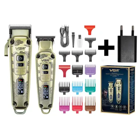 ست حرفه‌ای ماشین اصلاح سر و خط زن وی جی آر مدل V-643